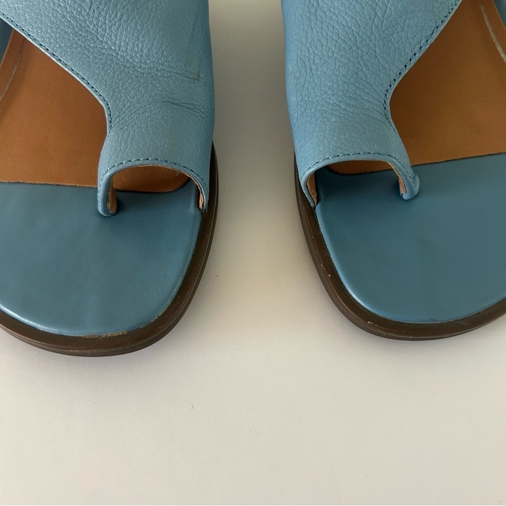 Vionic Ella Thong Sandal Shoe Leather Slingback Arch Support Ice Blue Size 5 - Picture 5 of 14
